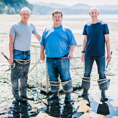Photo of locals in Pacific County on shellfish farm